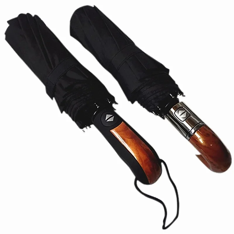 Golf Umbrella Large - الفاخرة عكس مظلة الرجال مقبض خشبي