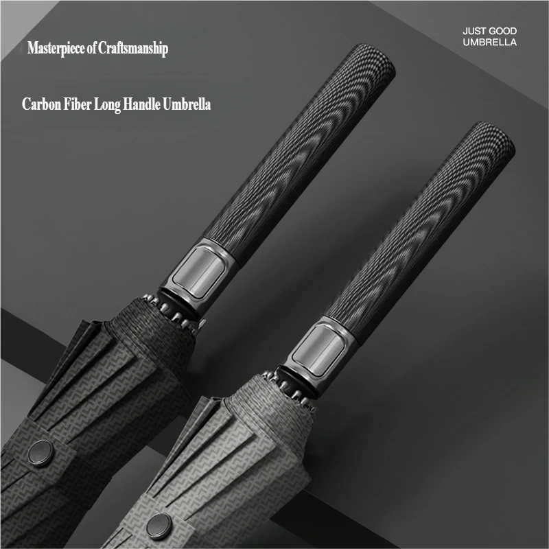 Golf Umbrella Large - مظلة مستقيمة أوتوماتيكية من ألياف الكربون