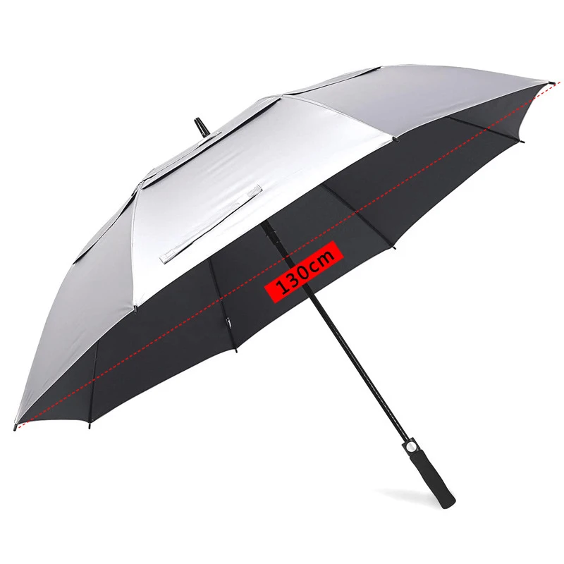 مظلة فضية من التيتانيوم كبيرة  - مراجعة Golf Umbrella Large وسعره