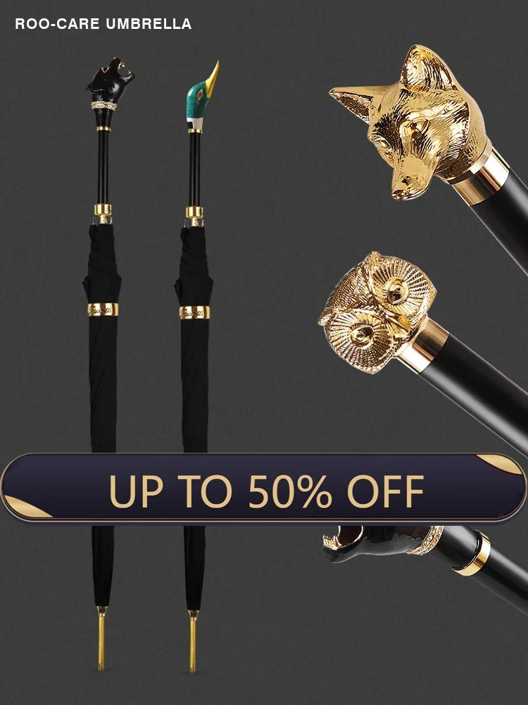 مظلة كبيرة بمقبض طويل برأس فضي - مراجعة Golf Umbrella Large وسعره