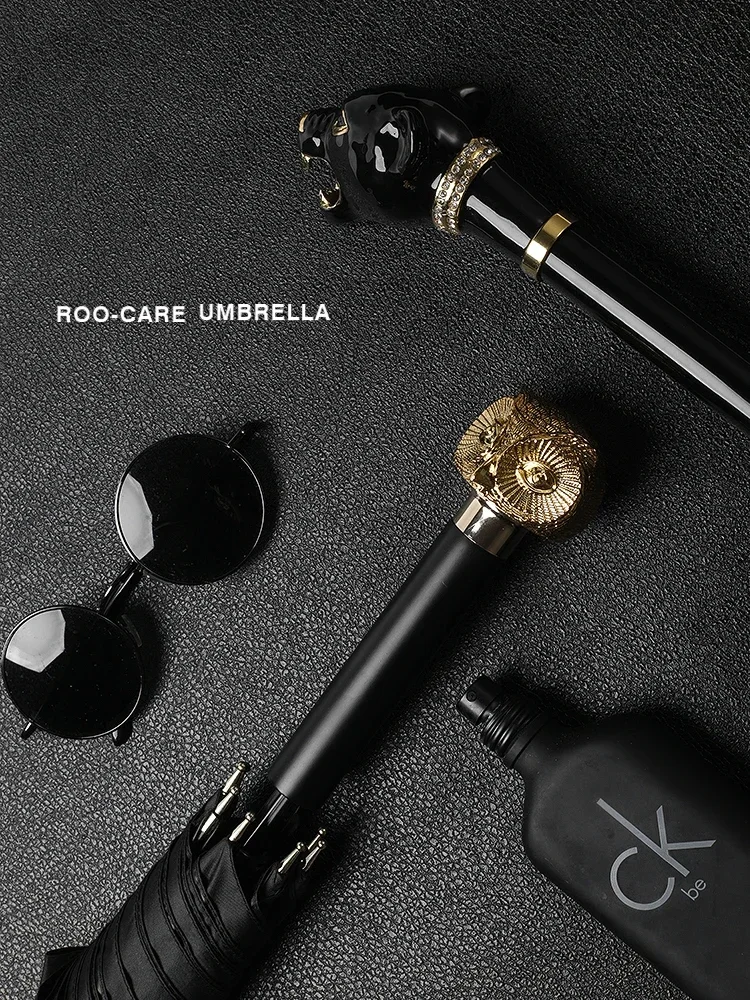 مظلة كبيرة بمقبض طويل برأس فضي - مراجعة Golf Umbrella Large وسعره