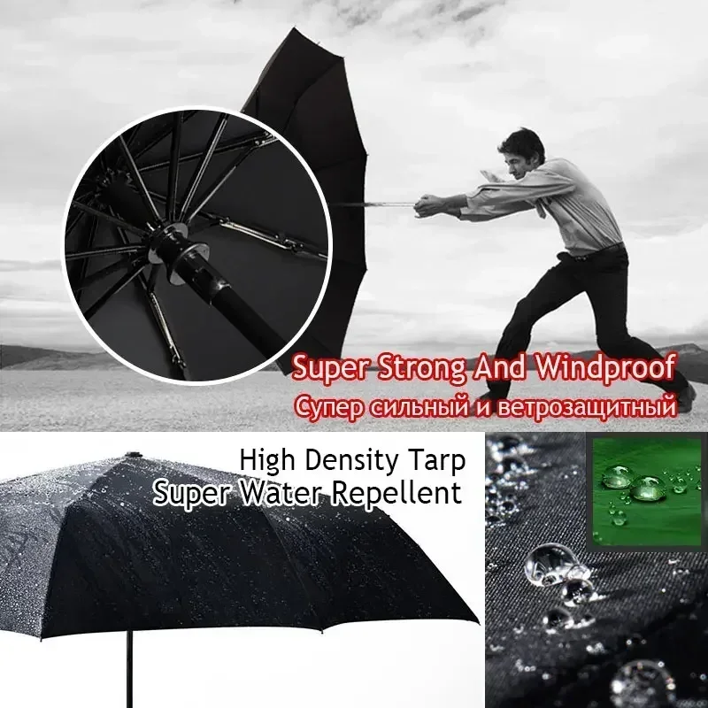 الفاخرة عكس مظلة الرجال مقبض خ - مراجعة Golf Umbrella Large وسعره