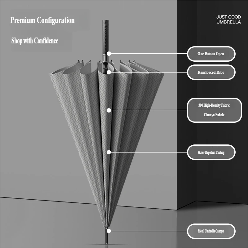 مظلة مستقيمة أوتوماتيكية من أل - مراجعة Golf Umbrella Large وسعره