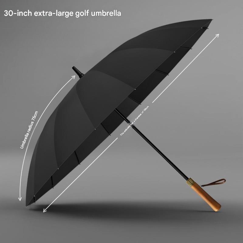 مظلة جولف بـ 16 ضلعًا بمقبض خش - مراجعة Golf Umbrella Large وسعره