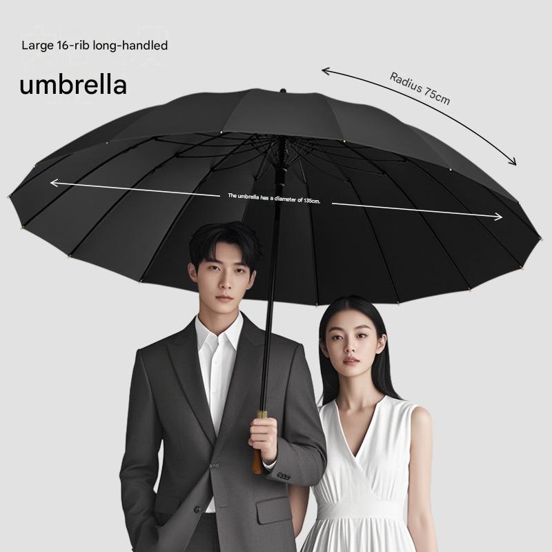 مظلة جولف بـ 16 ضلعًا بمقبض خش - مراجعة Golf Umbrella Large وسعره